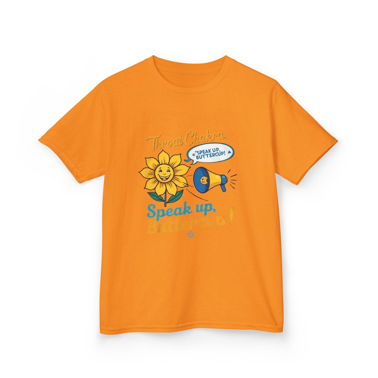 "Speak Up, Buttercup! – Chakra-Inspired Kids Tee"