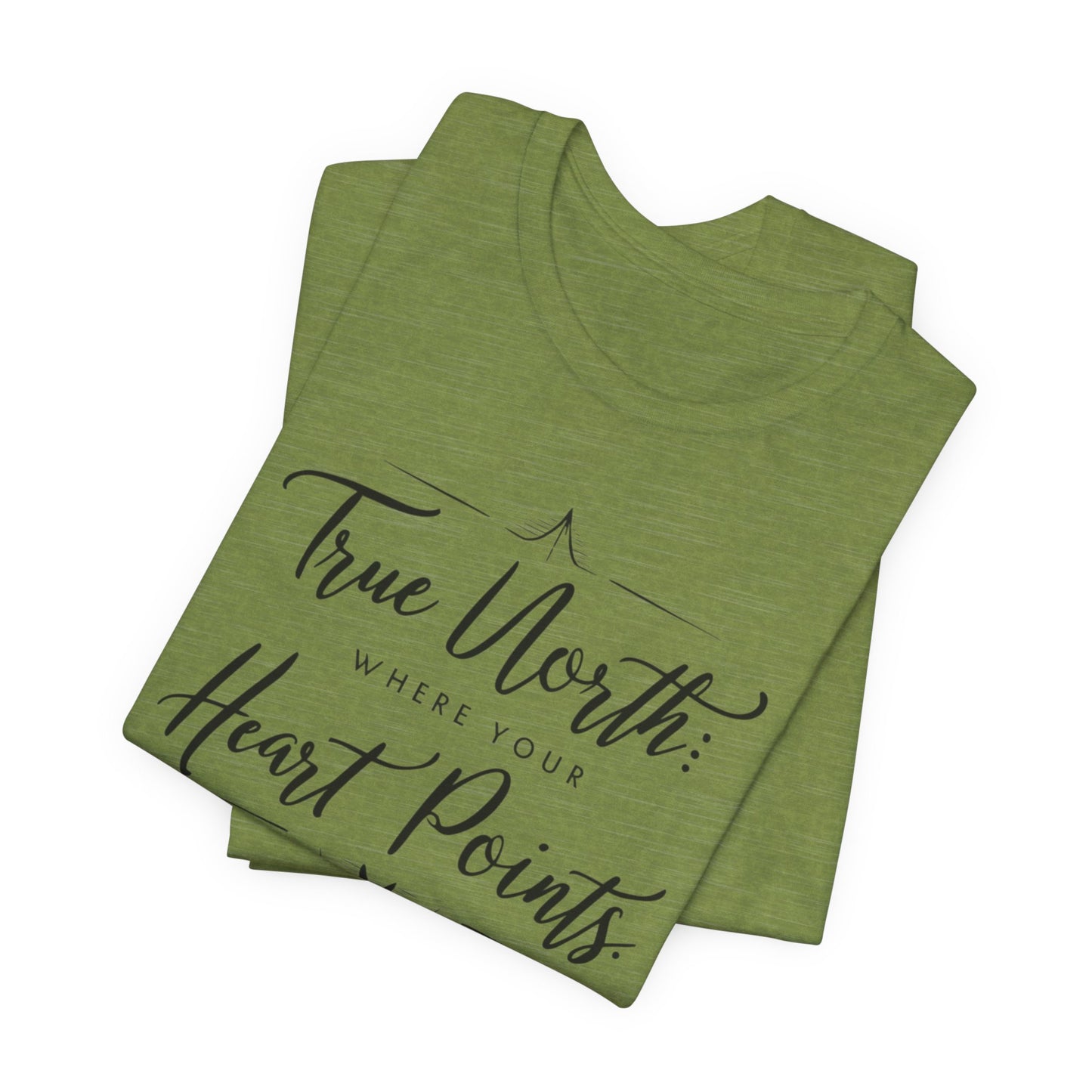 "True North: Where Your Heart Points - Elegant Compass Tee