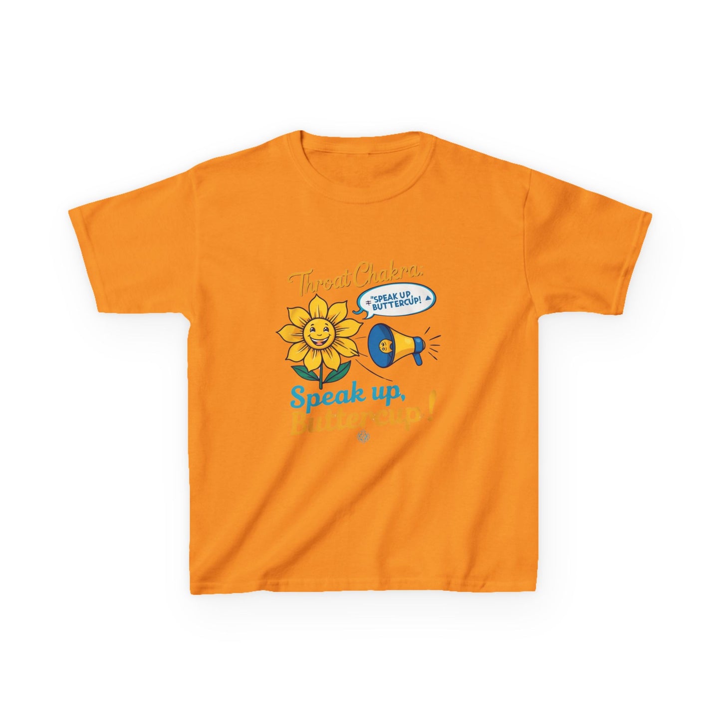"Speak Up, Buttercup! – Chakra-Inspired Kids Tee"