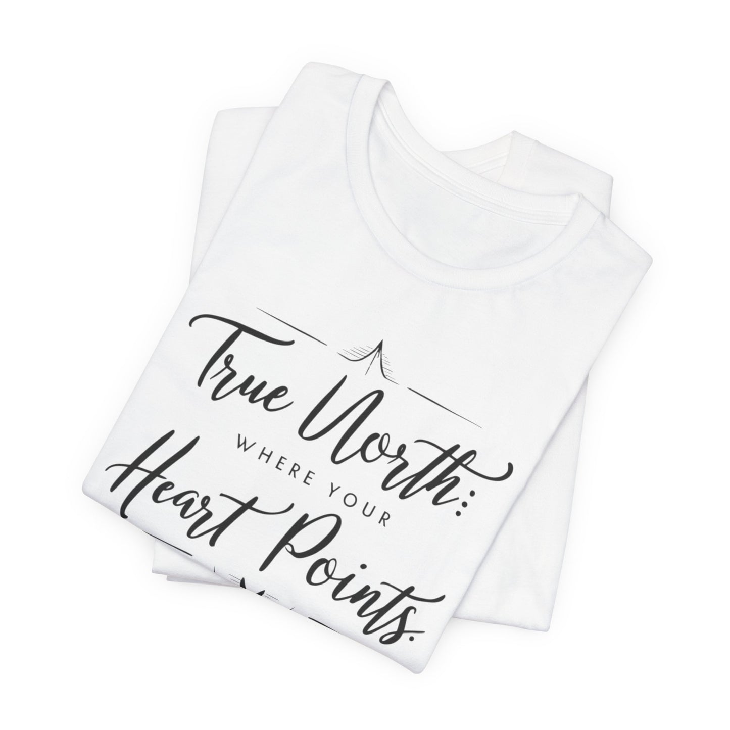 "True North: Where Your Heart Points - Elegant Compass Tee