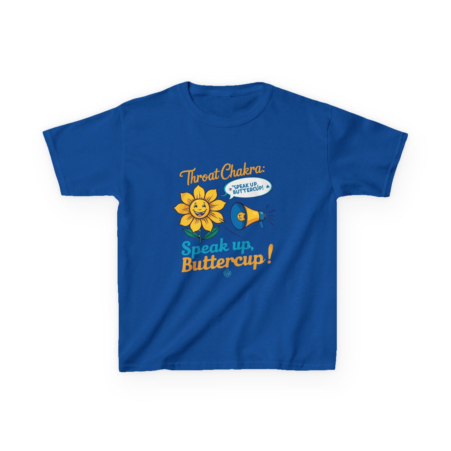 "Speak Up, Buttercup! – Chakra-Inspired Kids Tee"