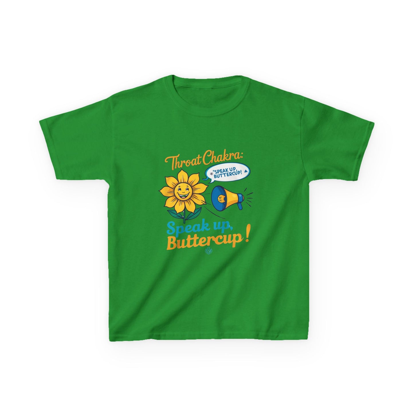 "Speak Up, Buttercup! – Chakra-Inspired Kids Tee"