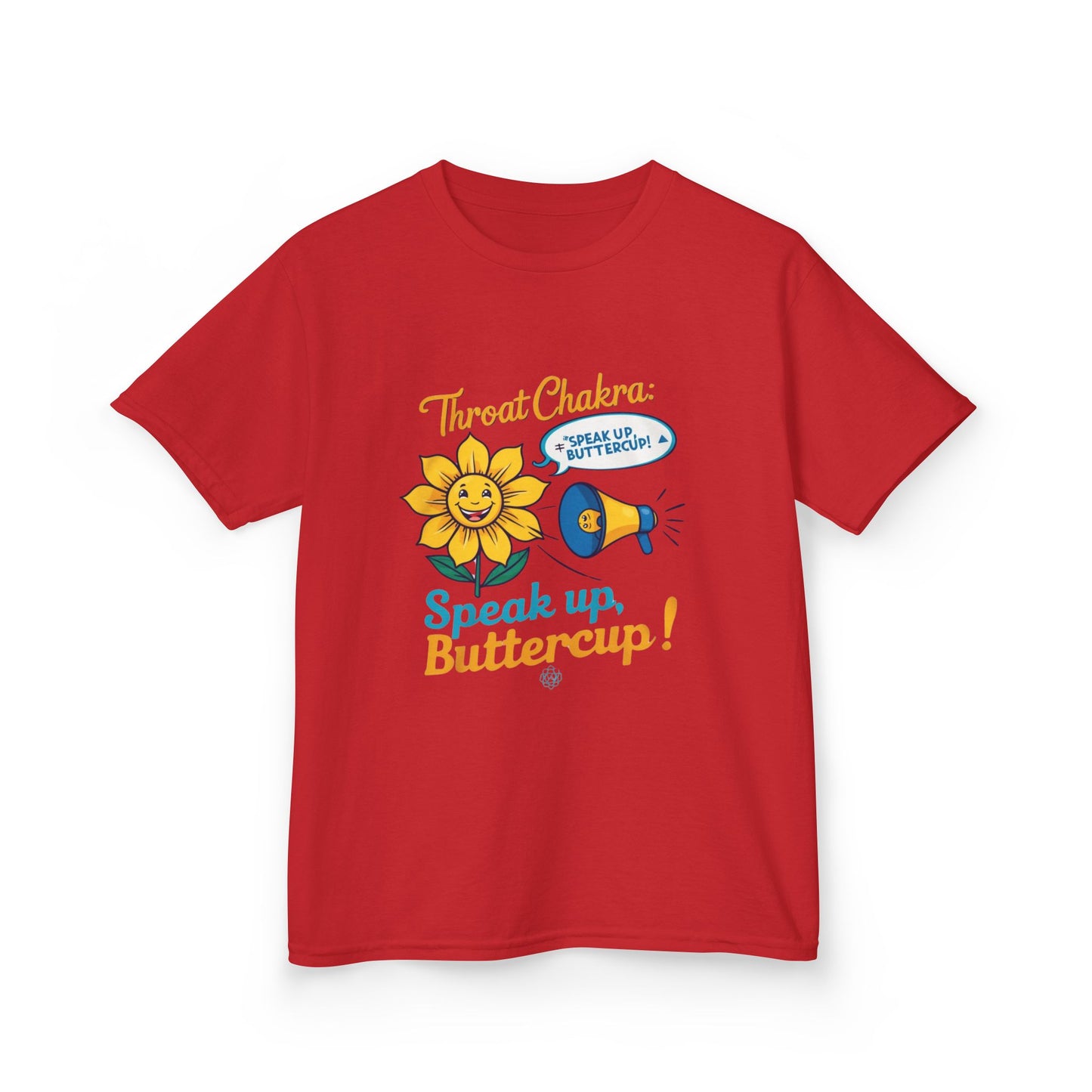 "Speak Up, Buttercup! – Chakra-Inspired Kids Tee"