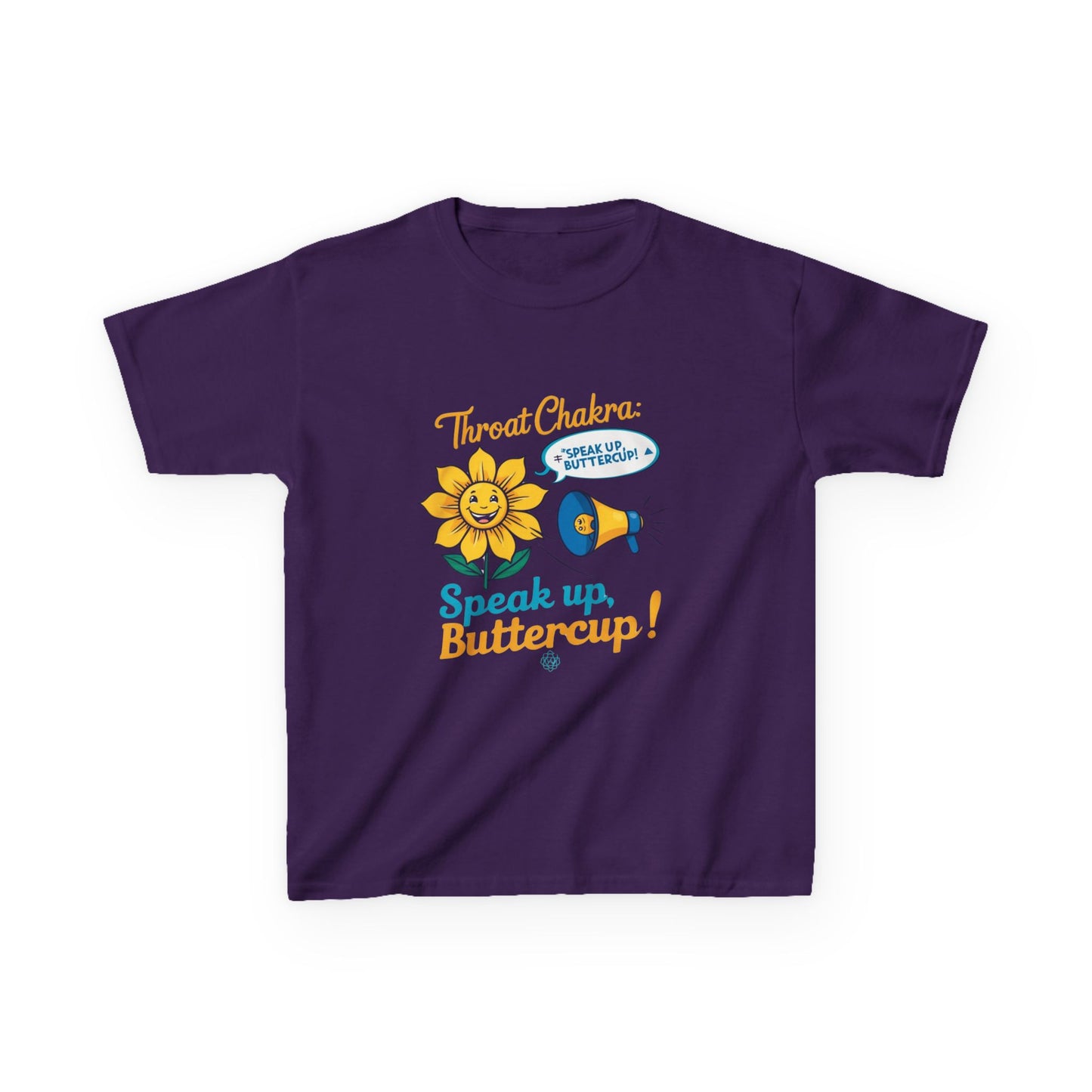 "Speak Up, Buttercup! – Chakra-Inspired Kids Tee"