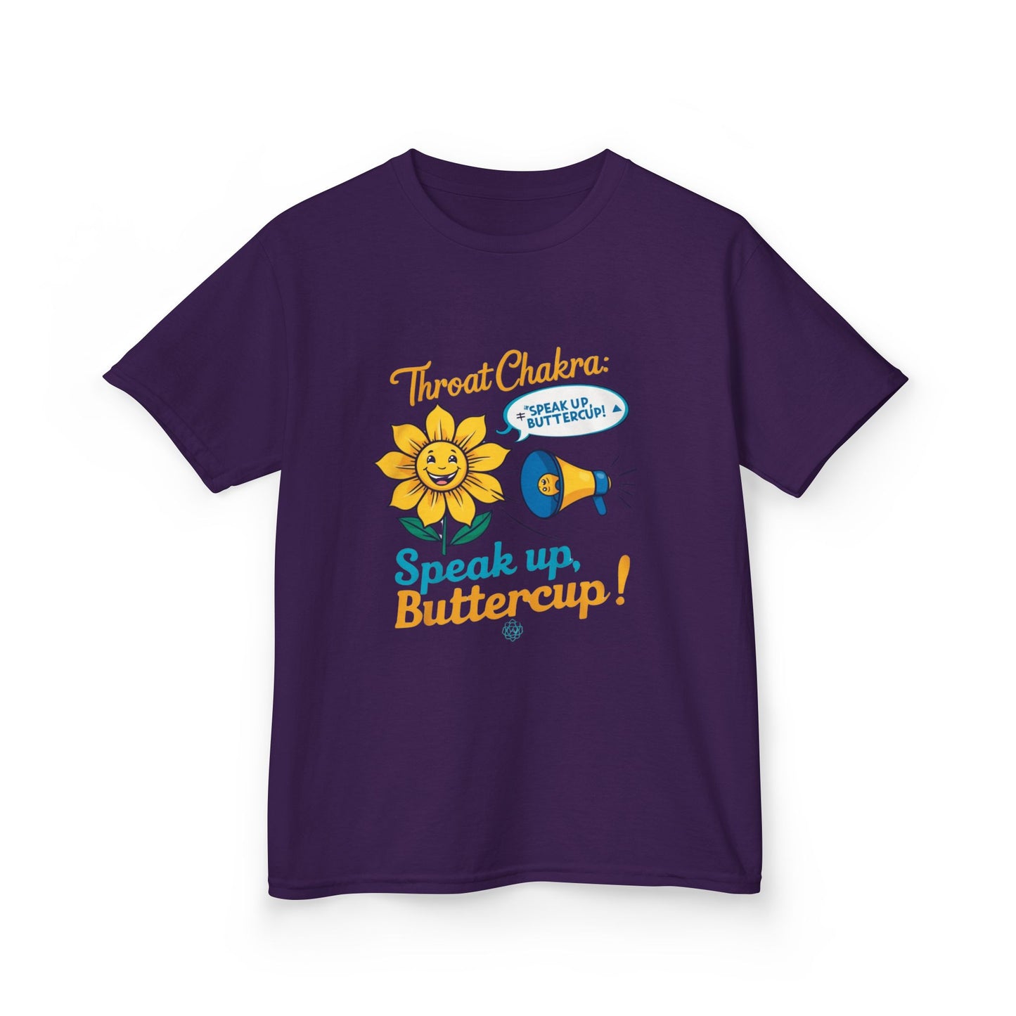 "Speak Up, Buttercup! – Chakra-Inspired Kids Tee"
