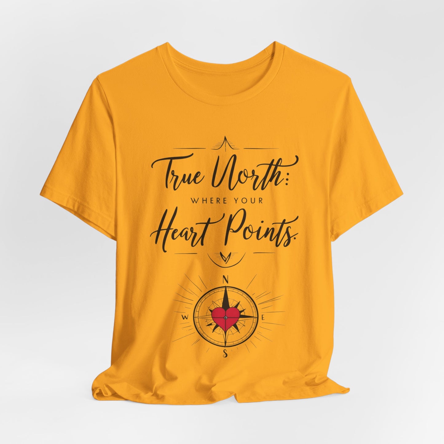"True North: Where Your Heart Points - Elegant Compass Tee
