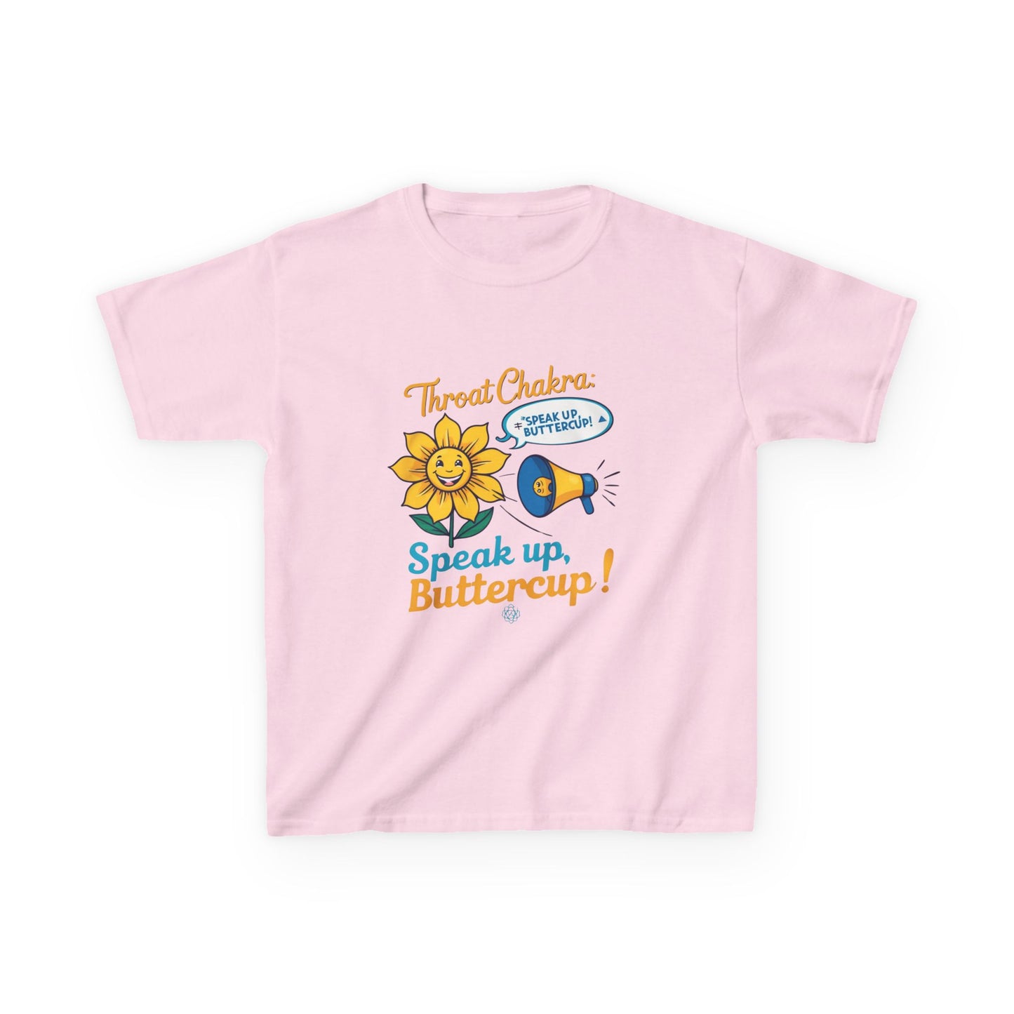 "Speak Up, Buttercup! – Chakra-Inspired Kids Tee"