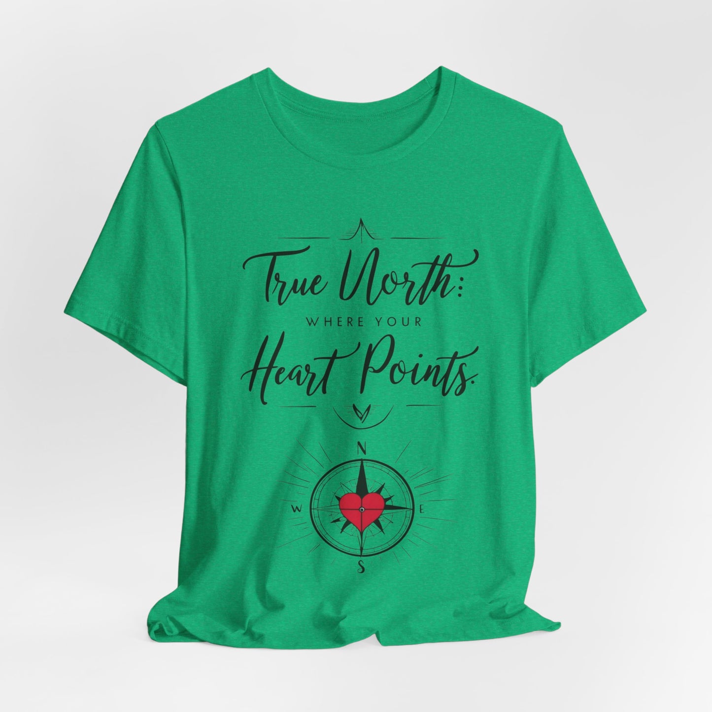 "True North: Where Your Heart Points - Elegant Compass Tee