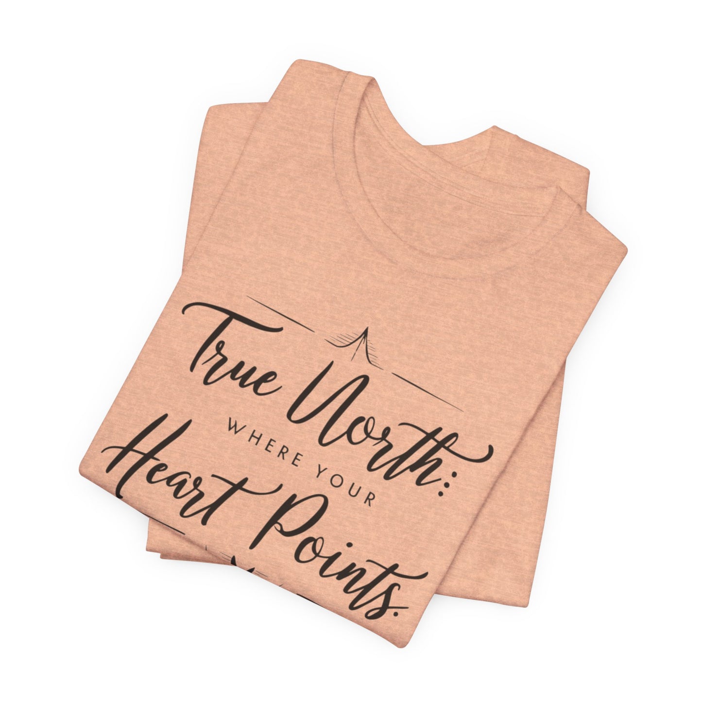 "True North: Where Your Heart Points - Elegant Compass Tee