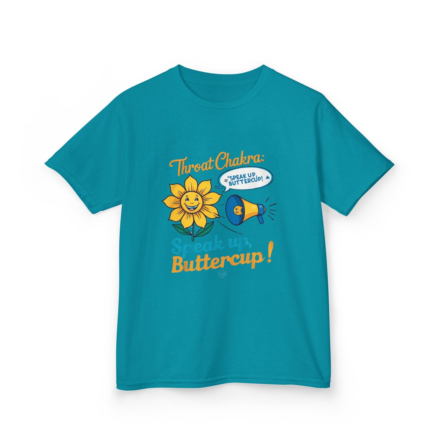 "Speak Up, Buttercup! – Chakra-Inspired Kids Tee"
