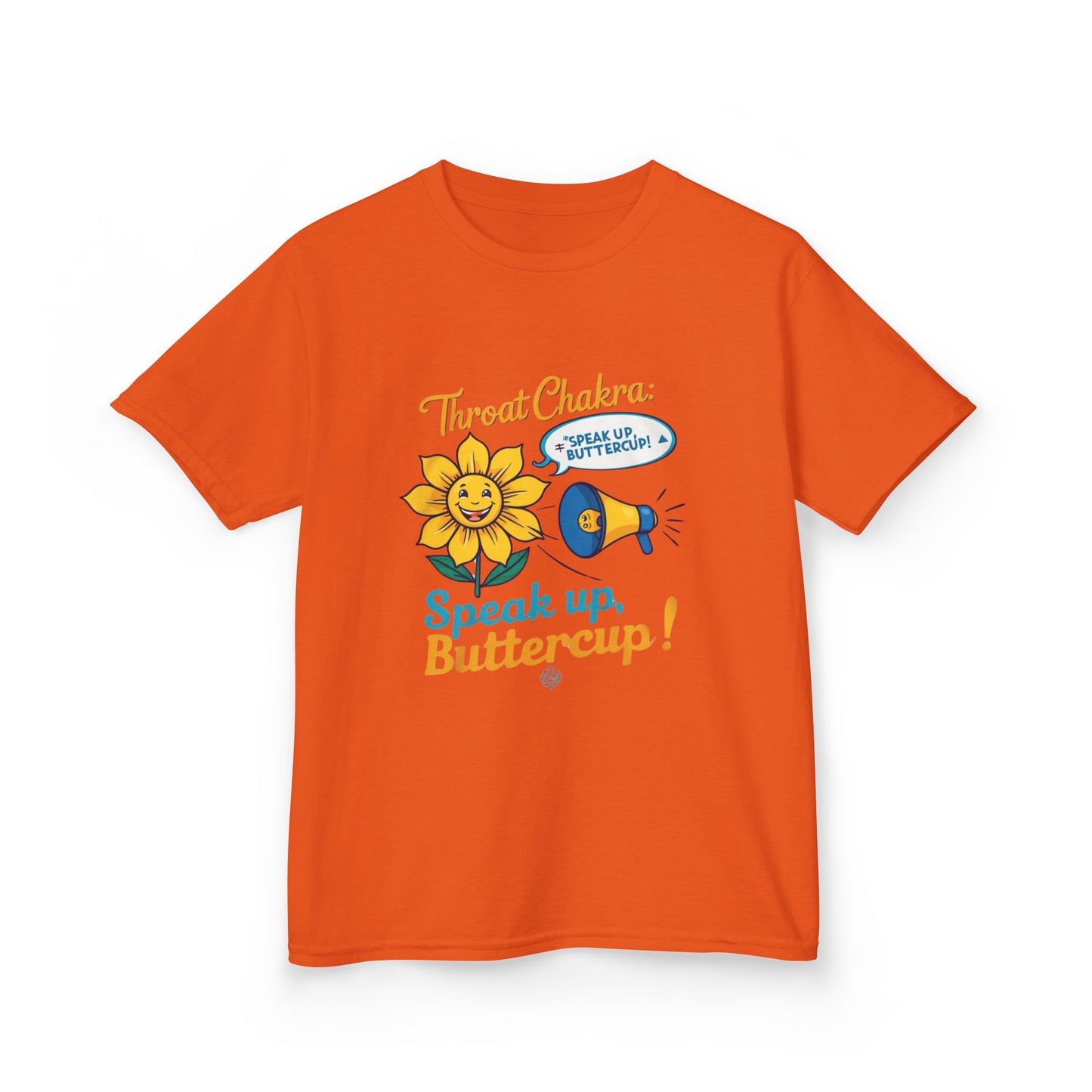 "Speak Up, Buttercup! – Chakra-Inspired Kids Tee"