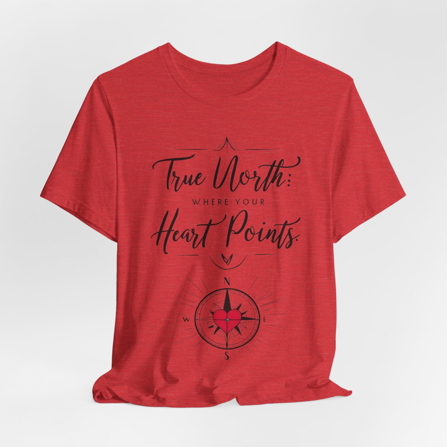 "True North: Where Your Heart Points - Elegant Compass Tee