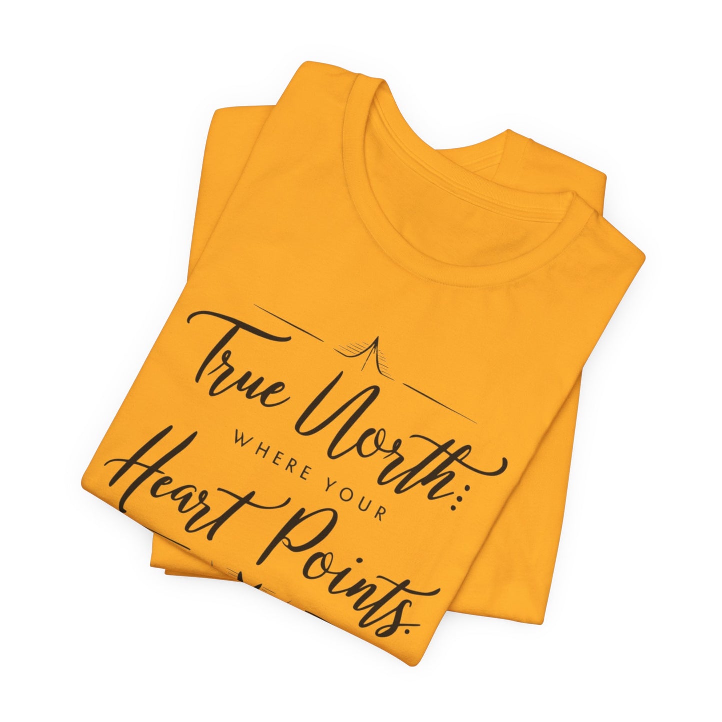 "True North: Where Your Heart Points - Elegant Compass Tee
