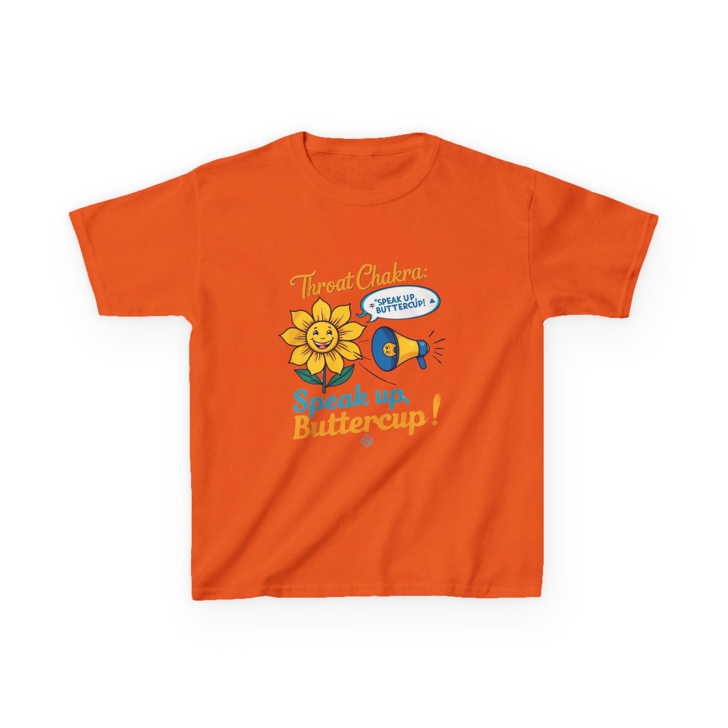 "Speak Up, Buttercup! – Chakra-Inspired Kids Tee"