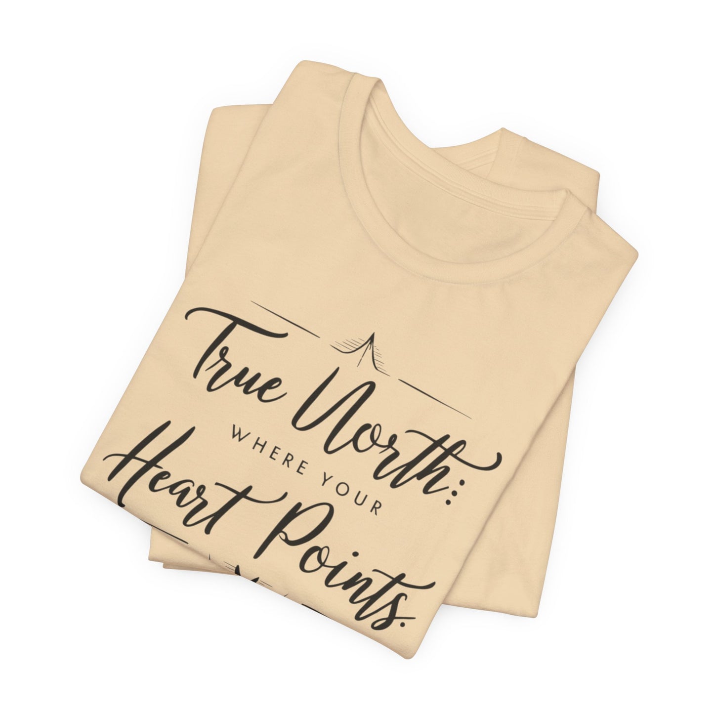 "True North: Where Your Heart Points - Elegant Compass Tee