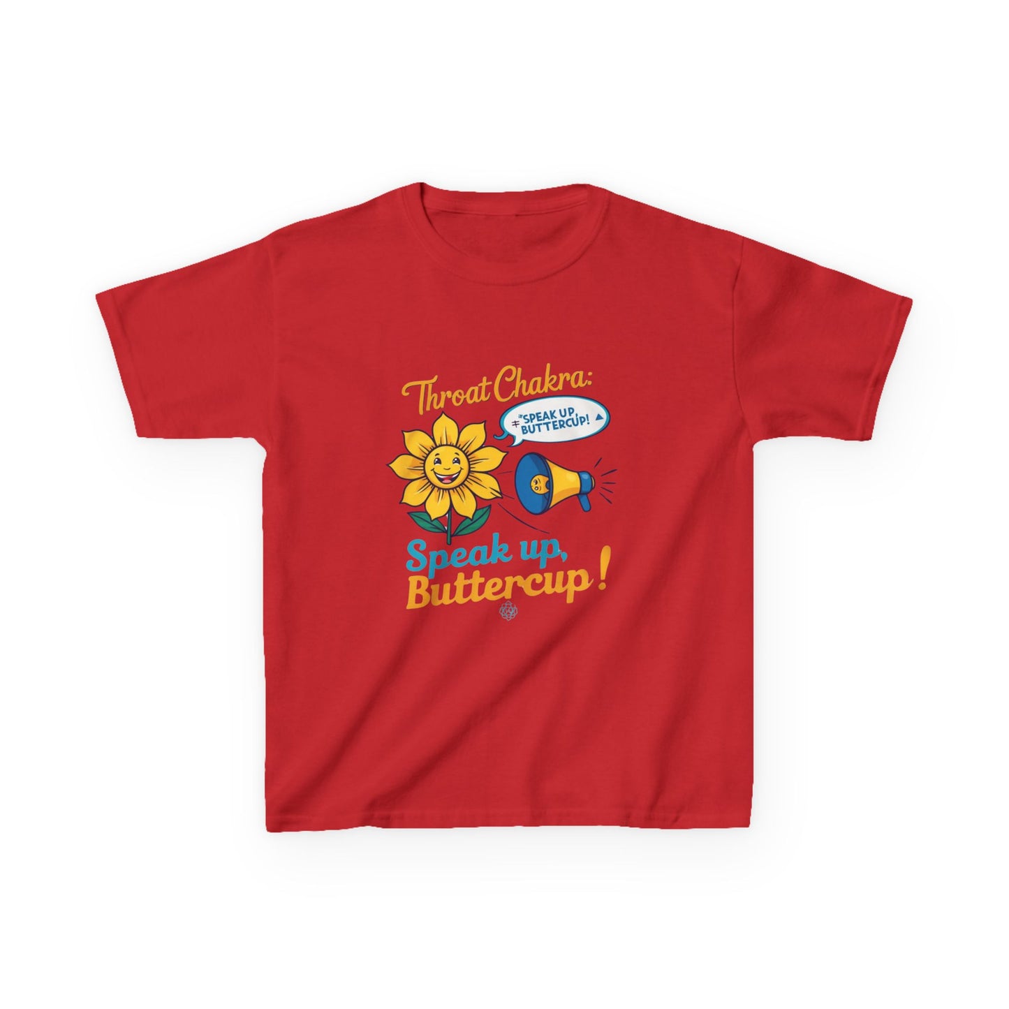 "Speak Up, Buttercup! – Chakra-Inspired Kids Tee"