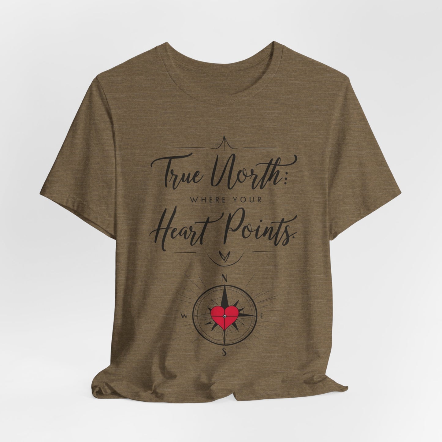 "True North: Where Your Heart Points - Elegant Compass Tee