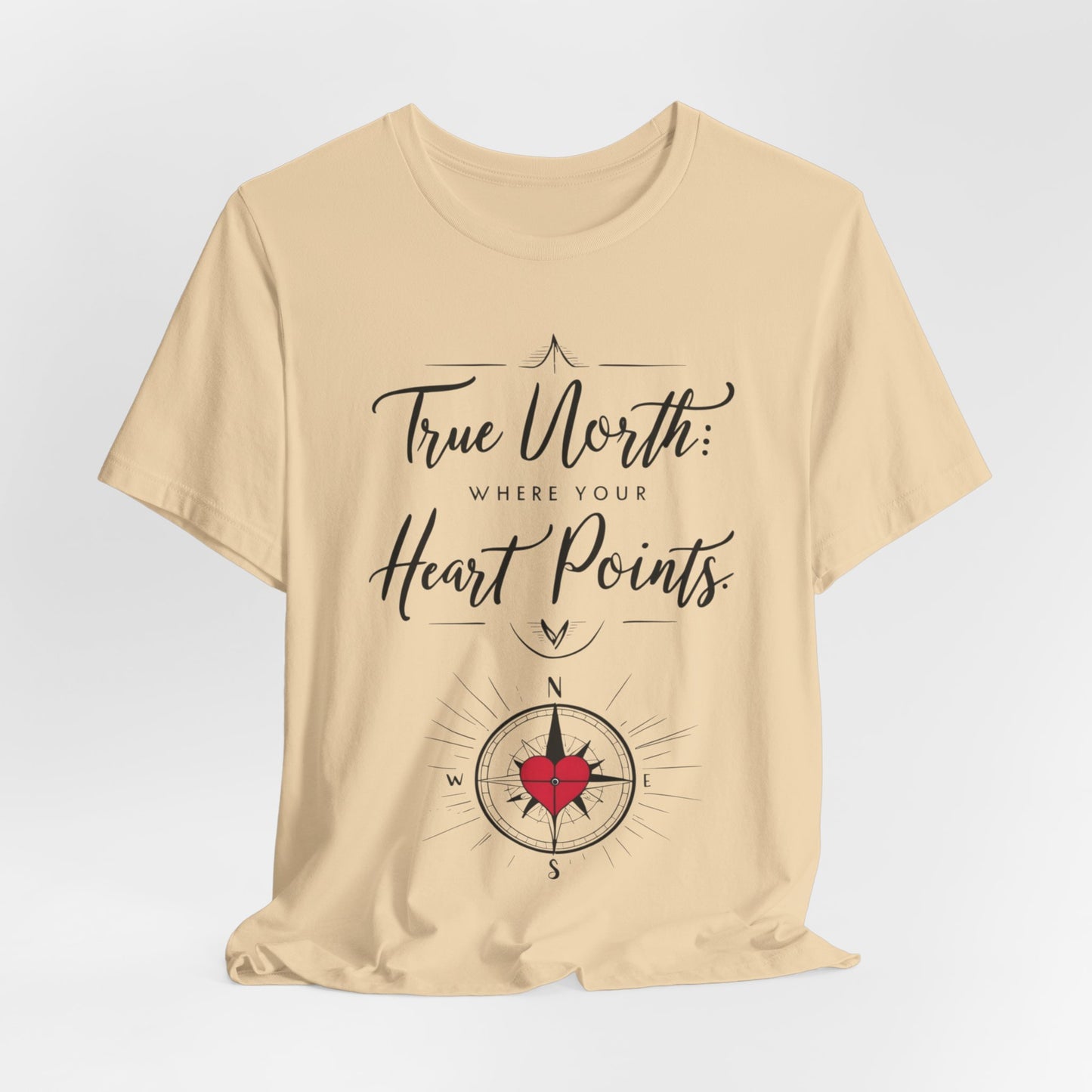 "True North: Where Your Heart Points - Elegant Compass Tee