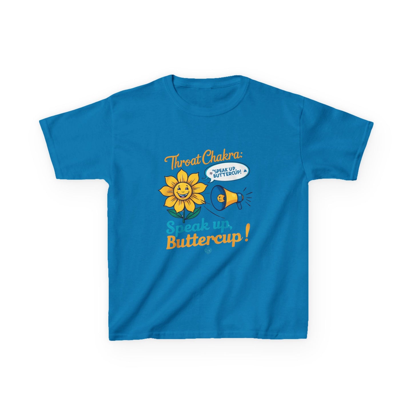 "Speak Up, Buttercup! – Chakra-Inspired Kids Tee"