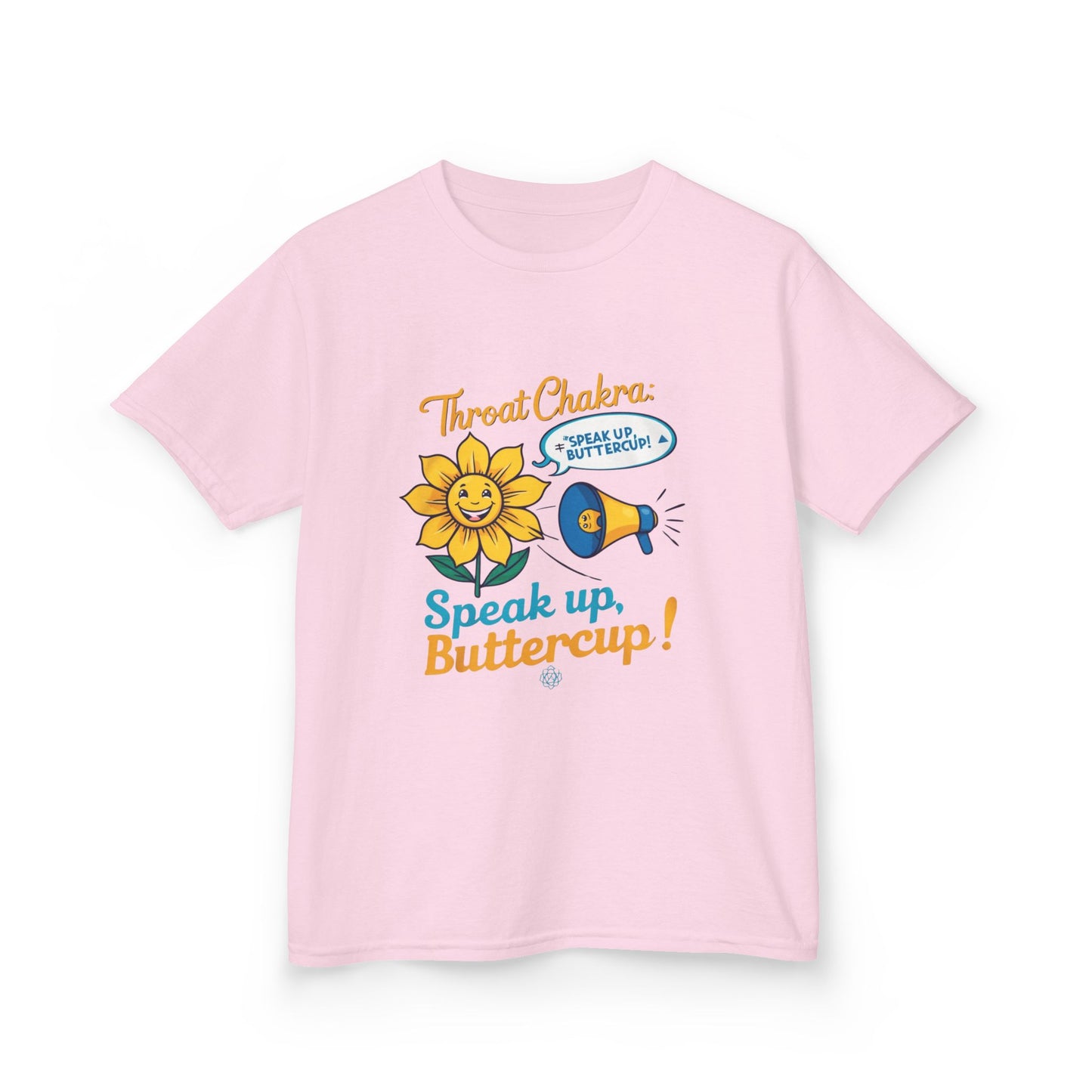 "Speak Up, Buttercup! – Chakra-Inspired Kids Tee"