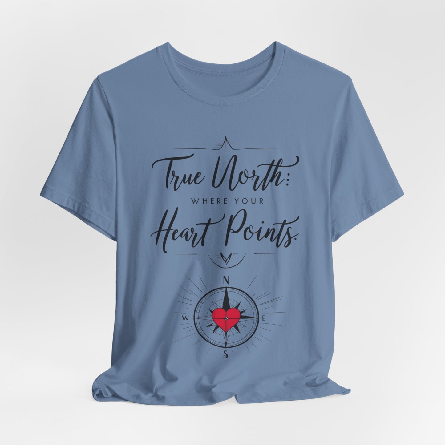 "True North: Where Your Heart Points - Elegant Compass Tee