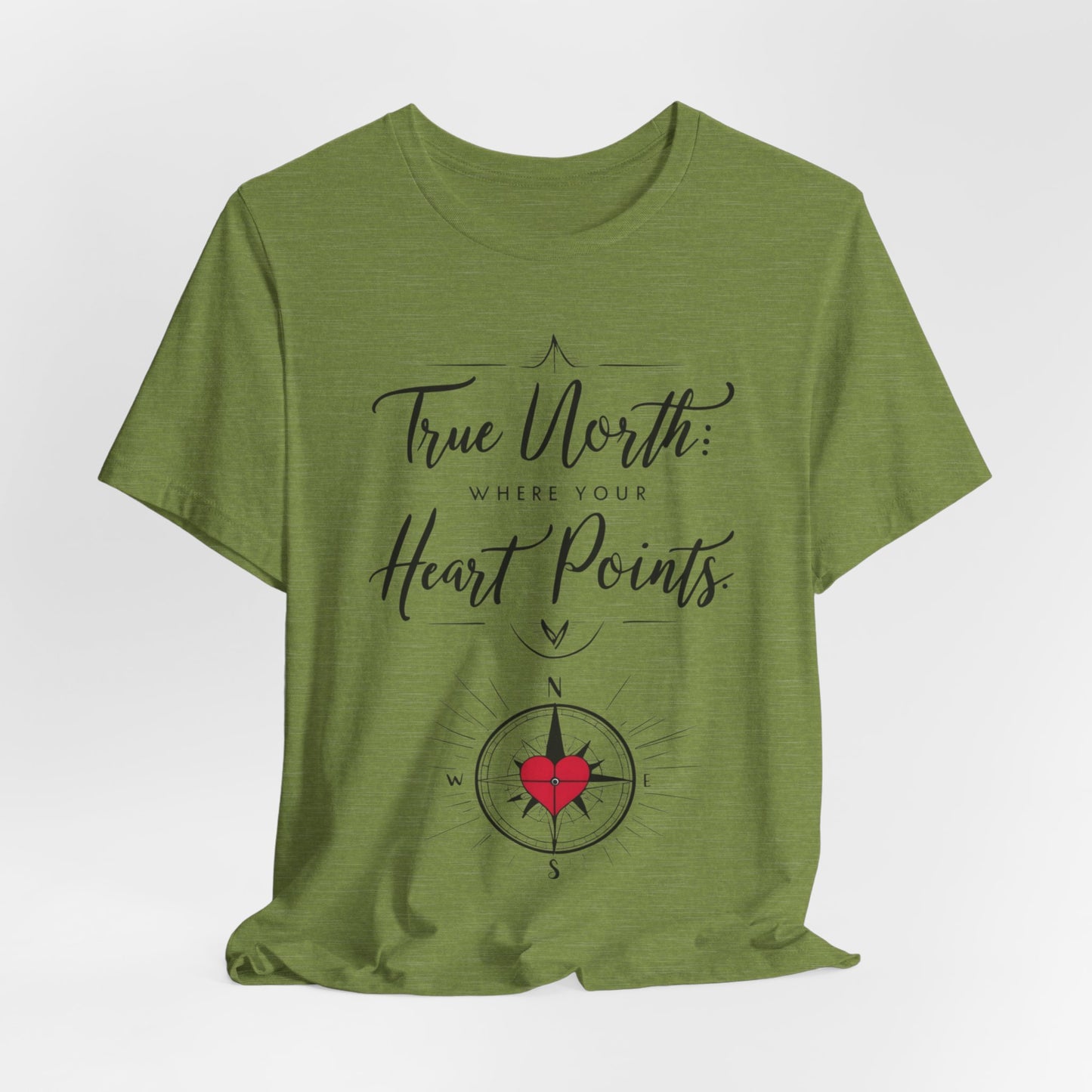 "True North: Where Your Heart Points - Elegant Compass Tee